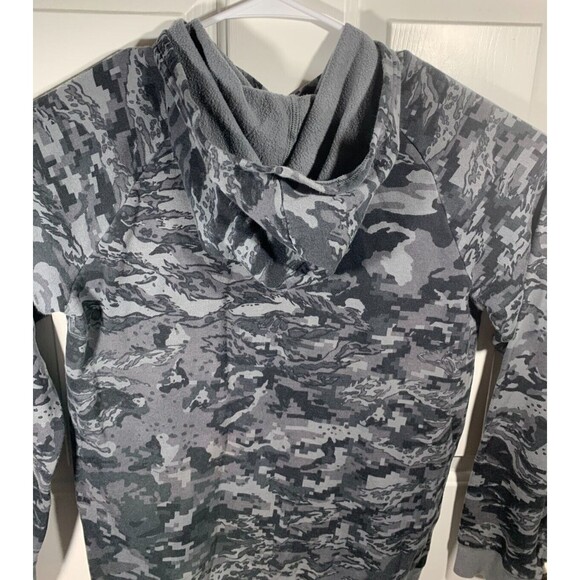 Youth Under Armour Gray Camo Camouflage Pullover Hoodie YXL (XL) Large Pocket - Picture 7 of 15